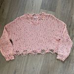 Wild Honey  Pink Confetti Distressed Sweater
Size: M Photo 1
