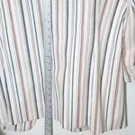 Bar III  Open Front Striped Linen Blend Blazer Size 1X Photo 6