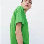 ZARA Lightweight Knit Short Sleeve Shirt, Bright Green, Size XL Photo 2