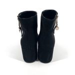 Office London Suede Side Zip Ankle Booties Heeled Boot Black Size 9 Photo 3