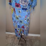 Love j  Blue Floral Dress WRAP SZ-1X Photo 3