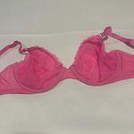 Victoria's Secret Bright Pink Unlined Demi Semi Sheer Bra 36C Underwire Photo 3
