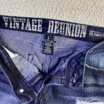 REWASH Vintage‎ Reunion Denim Shorts Distressed Frayed Hem Dark Wash Juniors 9/29 Photo 2