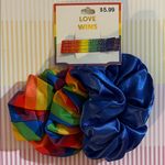 Love Wins Bobby Pins Rainbow and Blue Scrunchie Set Red Photo 1