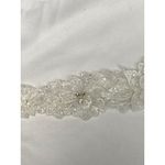 Ivory Beaded Bridal Sash Floral‎ Lace Appliqué 72” White Photo 1