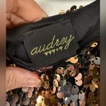 Audrey 3+1 Gold and Silver Flip Sequin Tank Crop Top Medium Photo 2