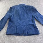 Bernardo  Suede Leather Moto Jacket Blue Genuine Leather Womens XL Photo 8