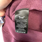 Aritzia Tna Cozy Fleece Perfect Hoodie Sweatshirt Pullover Dark Purple Size XXS Photo 7