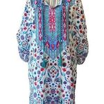 Urban Coco Small Boho Floral Dress Bright Blue Pink Photo 0