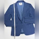 Betabrand  Blue Striped Women's Blazer 🤍💙 Photo 4