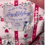Lanz of Salzburg Flannel Night Gown‎ large Red White Hearts Flowers Pajamas Photo 3