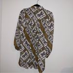 Elf Sack Women’s Size Medium Printed Pattern Dress White Photo 5