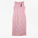 T Tahari Tahari Blush Pink Sheath Dress Size 6 Midi Length Sleeveless NWT Workwear Size 6 Photo 1