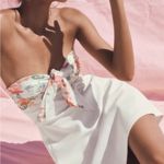 ZARA  Floral White Strapless Dress Photo 5