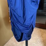 Loft NWOT Ann Taylor  Beach Halter Swimsuit Navy Blue Size 8 Photo 2
