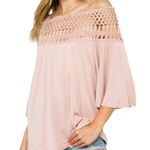 Blue B Collection Dusty Pink flare slewvw top size large Photo 1