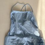 Bardot NWT Cindy dreamer dress strappy top gathered side mini dress blue small 6 Photo 10