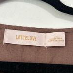 Lattelove Brown Linen Oversized Dress‎ Lagen Look Large Brown Photo 1