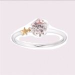 Japanese Festaria Wish Upon A Star 10K White Gold Lilac Sapphire Star Ring Silver Photo 1