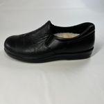 SAS Womens Black Leather Shearling Lined‎ Slip On Comfort Shoes 10 Warm Winter Photo 6