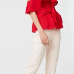 Club Monaco NWT  RED AKUA RUFFLE TOP Photo 0