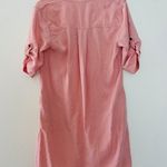 Philosophy Pink Tencel Lyocell Lace Up Short Sleeve Mini Dress Photo 5