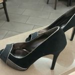 Anne Michelle Black Stiletto Peep-Toe Heels size 9 great shape Photo 2