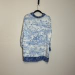 Vintage Nicole Summers‎ Silk equestrian blue toil Button Down Shirt Size 1X Photo 5