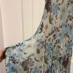 Charter Club NWT Silk  Blue Floral Maxi Dress Photo 3