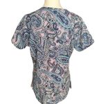 Vera Bradley Women's Scrub Top Short Sleeve Purple Blue Small Photo 1