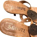 Schutz  Natalie Brown Leather Medallion Sandals Heels Photo 5