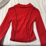 Edikted Red Collared Button Up Long-Sleeve Photo 1