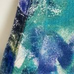 Vintage 90s Babydoll Dress Sleeveless Relaxed Fit Pockets Blue Green Tropical Size L Photo 8