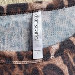 Dear Scarlett Oversized Leopard Print Women's Top Tan Size L Photo 5