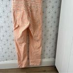 Wildfang Peach White Checkered Jumpsuit Orange Size XS Photo 4