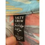 Salty Crew  Shirt Adult Large Button Up Short Sleeve Blouse Casual Fish Floral Photo 2