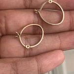 925/14k Sterling Silver Diamond Hoops Photo 2