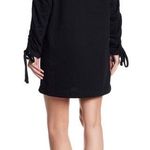 Lush Clothing Lush Black Ruched Drawstring Sleeve Mini Dress Photo 1