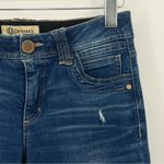 Democracy  Ab solution distressed ankle cropped dark wash blue denim jeans Photo 2