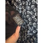 Rebecca Taylor  Rue Silk Floral Print Scarf Tie Dress in Black Size 6 Photo 5