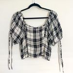 Black & White Plaid Top Photo 0