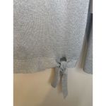 Chico's  Sparkle Boat Nk Side Tie‎ Pullover Silver Lurex Heather Size 3/XL 16 NWT Photo 2
