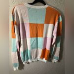 Colorful Checkered Sweater Size L Orange Size L Photo 5