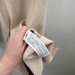 Abercrombie & Fitch Long-Sleeve One-Shoulder Mini Sweater Dress Cream and Gold Size Large Tall NWT Photo 3