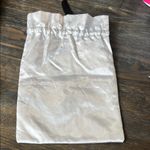 Victoria's Secret  Silver Satin Storage Bag with Black Ribbon Photo 1