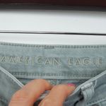 American Eagle Womens Mom Straight Jeans Size 00 Long Green Distressed Grunge Photo 3