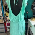 Lucy Love Casual dress in mint green, fresh and comfortable. V-neck design, Photo 3