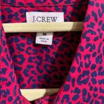 J.Crew Red Leopard Print Button Down Blouse Sz Photo 5