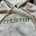 Forever 21 ‎ Women’s Size Medium Embroidered Cultured Plush Hoodie Photo 6