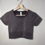 Offline By Aerie Top Seamless Short Sleeve Yoga Gym Lounge Crop Shirt Pullover S Brown Photo 0